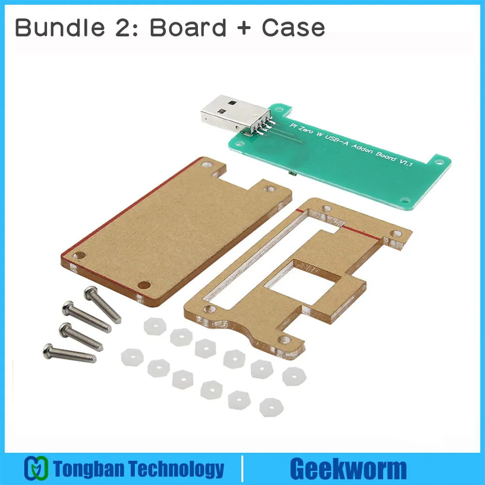 Raspberry Pi Zero/Zero W чехол BadUSB USB-A Addon Board прозрачный акриловый корпус - Комплект: Комплект 2