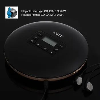 

Portable CD Player with LCD Display Compact Anti-Shock Anti-Scratch Skip Protection Personal Small Music Player for Kids&Adults