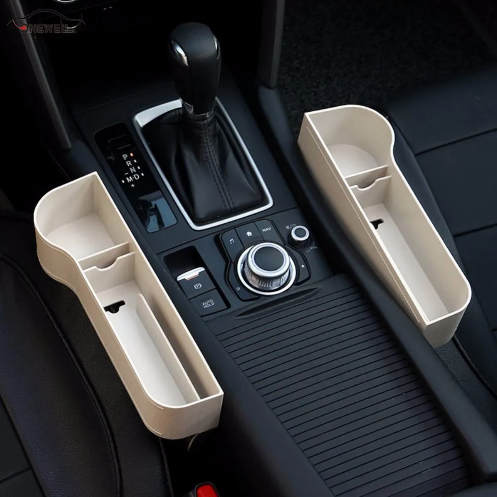 

3 Color Universal Size Seats Car Seat Slit Gaps Storage Box ABS Plastic Car Drink Pockets Interior Accessories