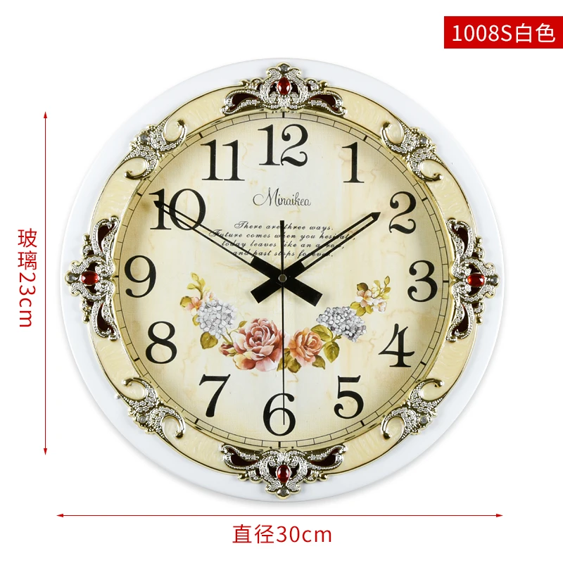 Retro Pastoral Quartz Wall Clocks Color:K