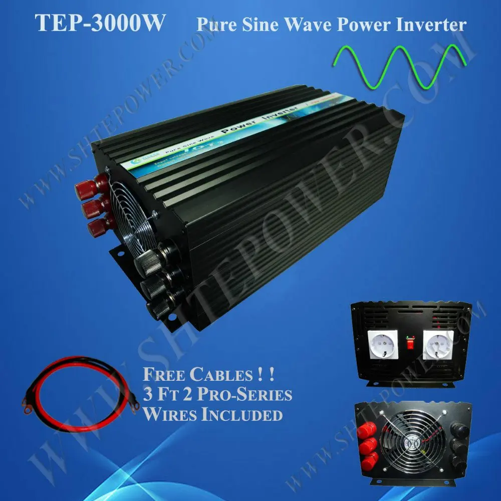Лидер продаж 12 В до 220 В 3000 Вт инвертор(чистая синусоида) 3kw постоянного тока для питания инвертора
