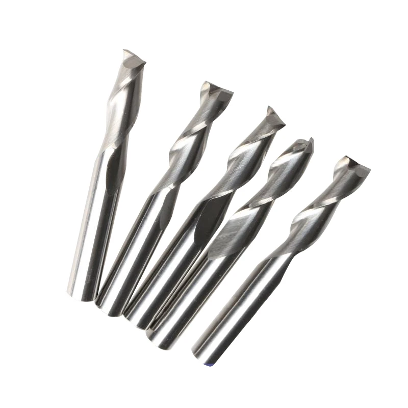 5pcs 6mm SHK 6x17mm Two Flutes Spiral Cutting Bits CNC Milling Cutters