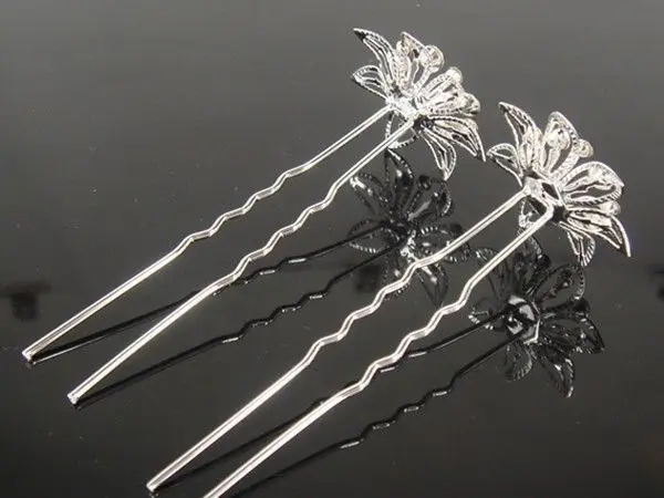 100 PCS Hot Sale Delicate Pretty Wedding Bridal Crystal Flower Hair Pin Hair Clip