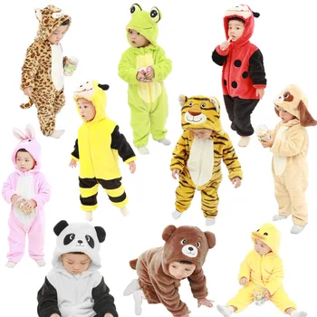 

New Winter Infant Romper Baby Girl Boy Tiger Panda Animal Costume Cosplay Kids Romper Newborn Jumpsuit Hooded Toddler Romper