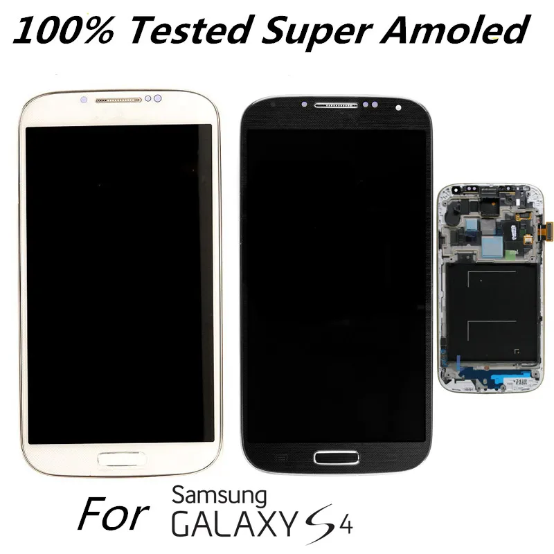 

Super Amoled Original LCD Display for Samsung Galaxy S4 I9500 I9505 I337 I9506 Replacement LCD Sscreen with frame 100% Tested