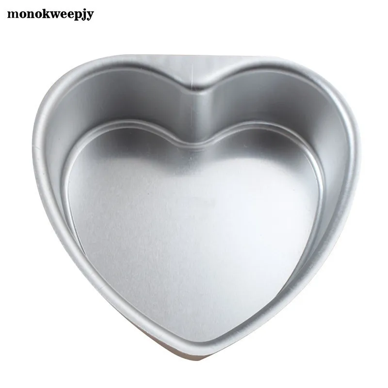 

Large Heart Shape Cheesecake Pan Chiffon Cakes Mold with Push Bottom Anodized Aluminum Alloy Baking Moulds Tools 6/8 Inch