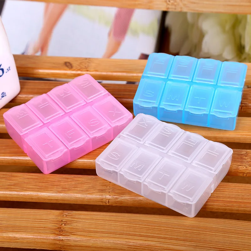 

YYW 2017 8 Cells Pill Box Plastic Tool Box Case Jewelry Rings Craft Organizer Storage Beads tiny stuff Containers