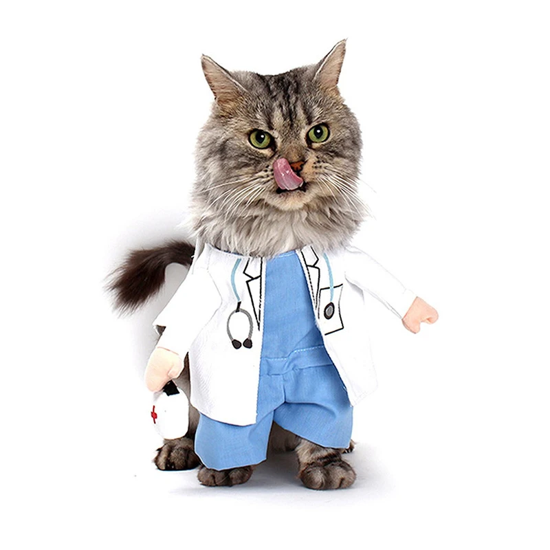 Pet Halloween Medico Costume Del Cane Dei Jeans Vestiti Gatto