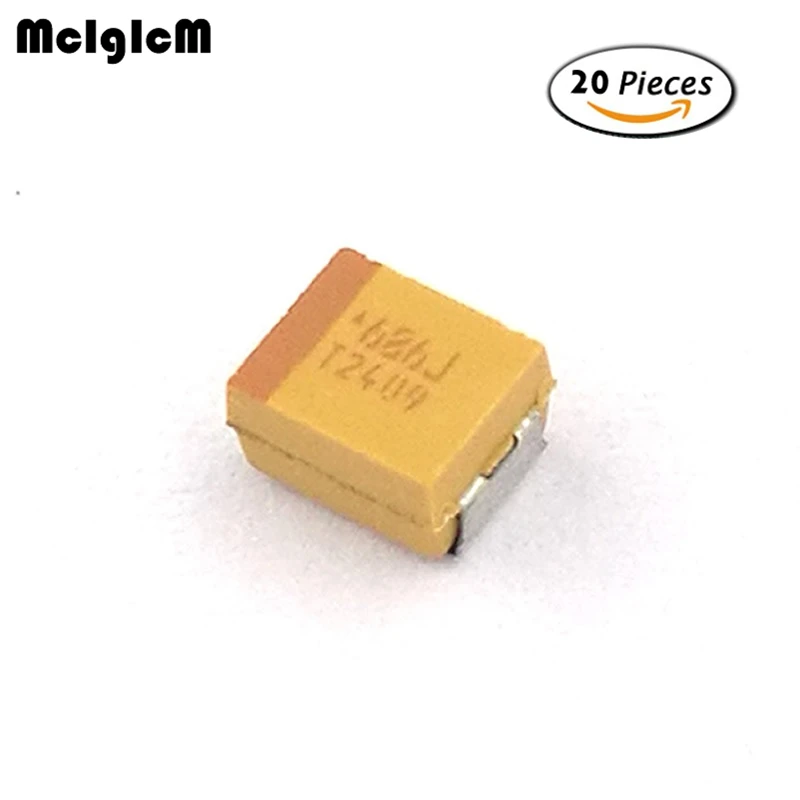 MCIGICM 20 шт. B 3528 68 мкФ 6 3 V SMD Танталовый конденсатор | Электронные компоненты и