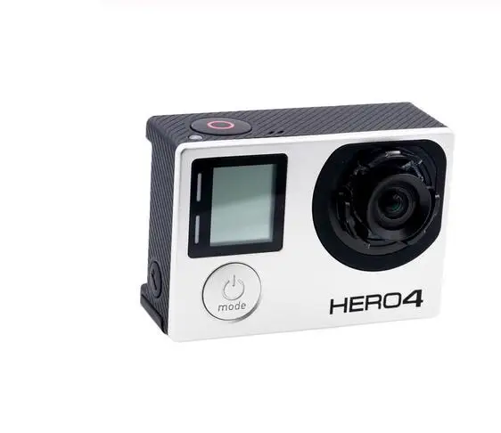 

Original Hero4 Silver Camera with Custom 5.4mm Non distortion Flat Lens 10 Megapixel 60 Degree HFOV Pro Packing For Gopro Hero 4