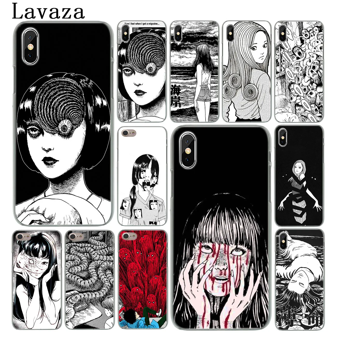 

Lavaza Junji Ito Tees Horror Hard Hard Phone Case for iPhone XR X XS 11 Pro Max 10 7 8 6 6S 5 5S SE 4 4S Cover