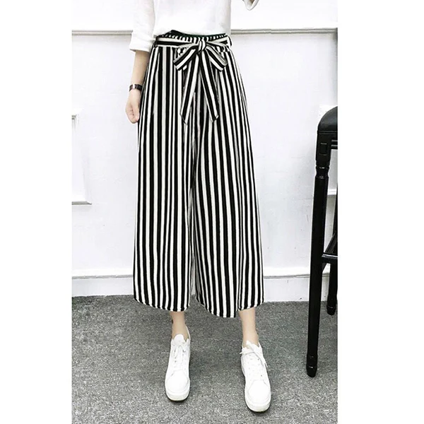

Newly Womens Wide Leg High Waist Casual Summer Thin Pants Loose Culottes Trousers DO99