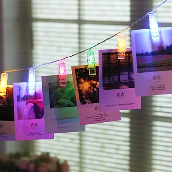 

lovely photo clip led string light with multiple led color light for wedding anniversary,birthday party light, room decoration