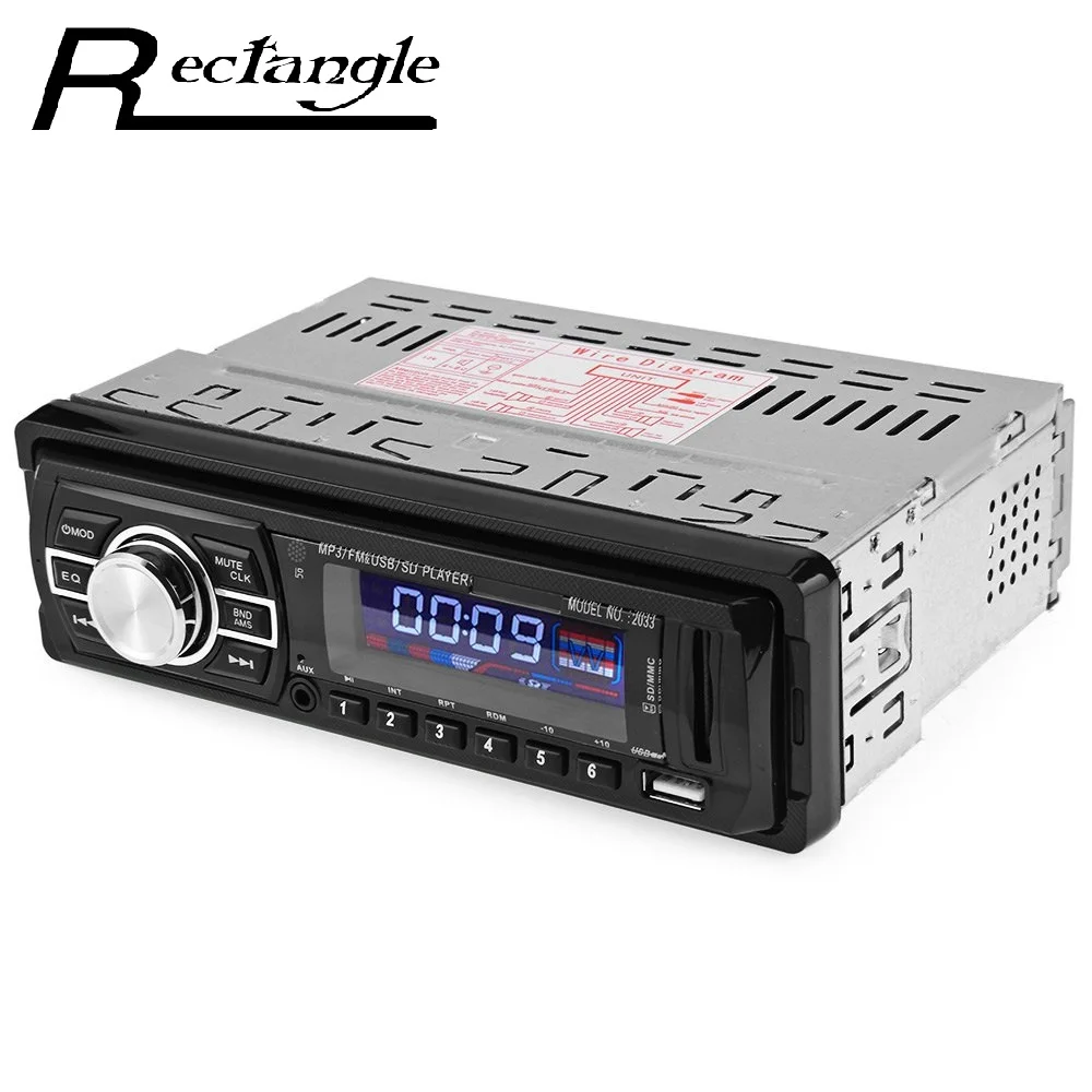 1 Din Car Mp3 Player Audio Stereo FM Radio 12V Support USB SD AUX LCD