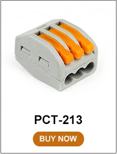15 шт. PCT-213 214 215 Универсальный компактный провод разъем многоразовый пружинный рычаг клеммный блок Электрический обжимной клеммы