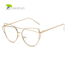 Женская мода Сексуальная оправа для очков в стиле кошачьи глаза прозрачные линзы черный/розовый/серебристый/золотой/коричневый оправа анти-синий светильник очки