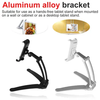 

Aluminum Tablet Stand Lightweight Kitchen Tablet Mount Space-saving Adjustable Angle Lazy bracket