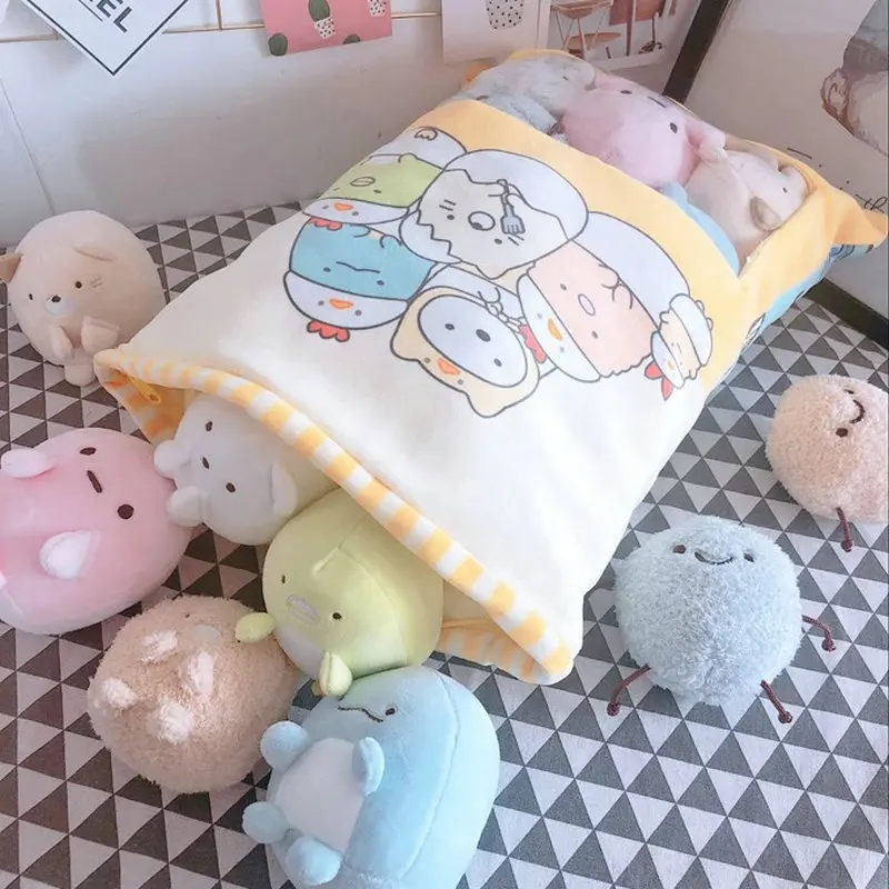 A Bag Of Sumikko Gurashi Plush 8 pcs Japanese Animation Sumikko Gurashi Soft Pillow Corner Bio Cartoon Doll for Kids children A Bag Of Sumikko Gurashi Plush 8 pcs Japanese Animation Sumikko Gurashi Soft Pillow Corner Bio Cartoon Doll for Kids children