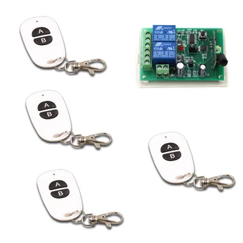 

DC 24V 10A Wireless Remote Control Switch Smart Home Lighting Switch System with 4 Transmitters Learning Code For LED Lamp