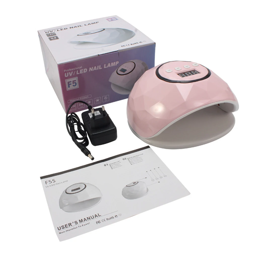 

72W UV LED Lamps Nail Dryer Double Power Nail Drying Light UV Gels Polish Smart Sensor Fast Dry Machine