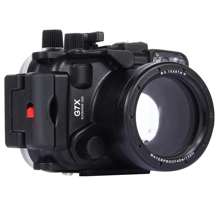 

40m 130ft Depth Underwater Swimming Diving Case Waterproof Camera Bag Housing case for Canon G7X Mark II G7 X G7X II, DHL free