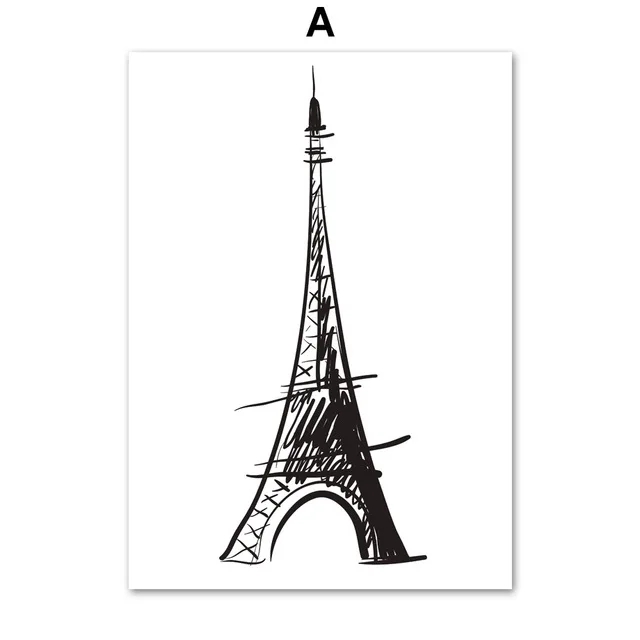Paris-Tower-Ice-Cream-Heart-Wall-Art-Canvas-Painting-Nordic-Posters-And-Prints-Cartoon-Wall-Pictures.jpg_640x640