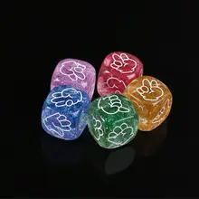 5 шт./компл. палец угадайку игрушечные кубики рок Бумага ножницы камень Семья вечерние питьевой Decider игры 6-боковые 20 мм игрушка