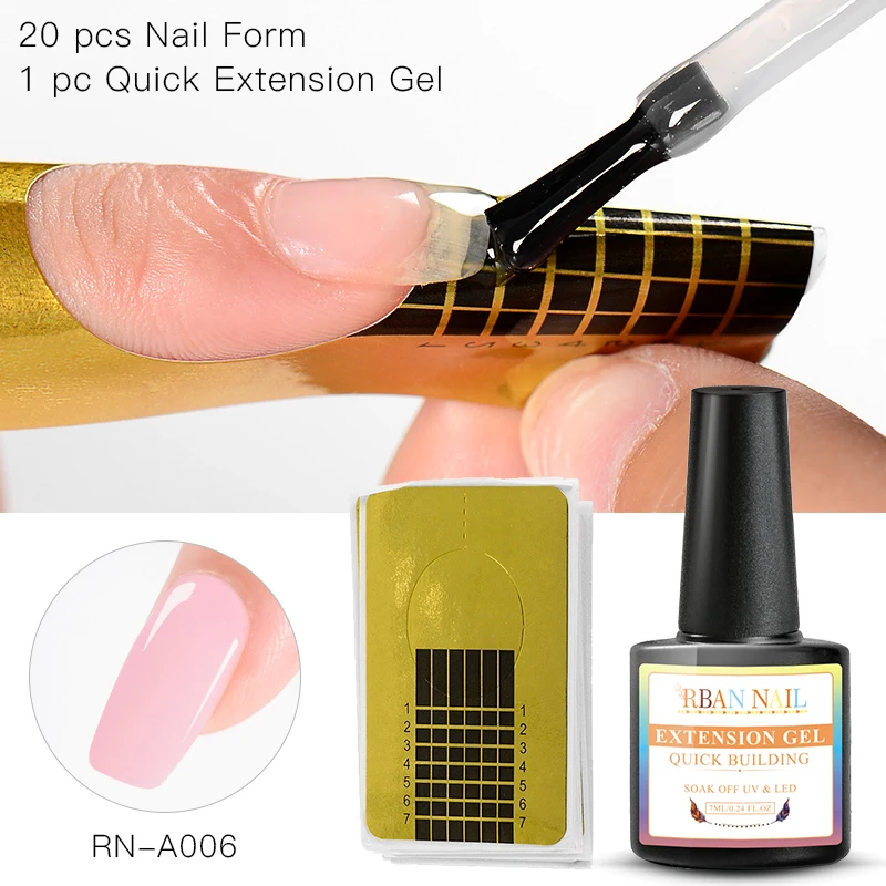 

RBAN NAIL Quick Building Nail Gel Set 7ml Fast Tips Finger Extension Glue Nail Art UV Builder Nail Gel Lacquer Manicure Tools