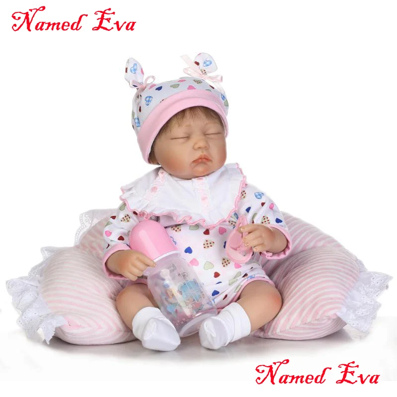 

Girl silicone reborn baby dolls 18"40cm real cute reborn babies alive dolls for kids gift Bebes reborn bonecas sleeping doll