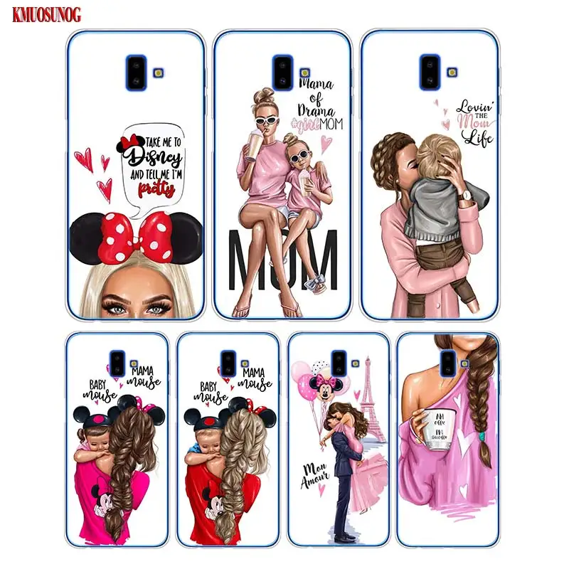 

Silicone Soft Phone Case Baby Mom Girl Hot Fashion Printing for Samsung Galaxy j8 j7 j6 j5 j4 j3 Plus 2018 2017 Prime 2016