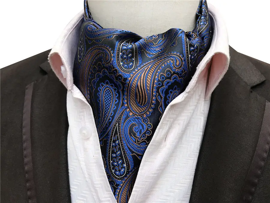 Elegant Men Formal Occasion Neckerchief Classic Royal Blue Handkerchief