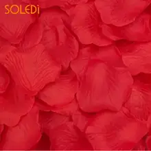 

1000Pcs/ Artificial Fake Flower Pack Rose Petals bright silk cloth Rose Petals Rose leaf Romantic Wedding Decoration