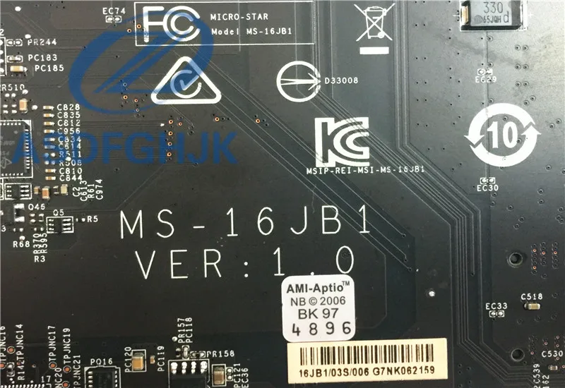 Laptop Motherboard For Msi Ge62vr Motherboard Ms 16jb1 Ms 16jb With Cpu And Gtx1060m Graphics 100 Work Perfectly Motherboard For Msi Laptop Motherboardmotherboards For Laptops Aliexpress