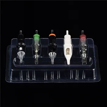 

High Quality 24pcs/lot Plastic Tattoo Cartridge Holder Tattoo Cartridge Machine and Ink Tray Tattoo Accessories Pigment Cap Hold