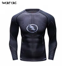 Длинные рукава футболка Для мужчин 3D печатных тонкий стрейч комфорт влаги впитывающие, дышащие футболки Для Мужчин's Фитнес футболка h33