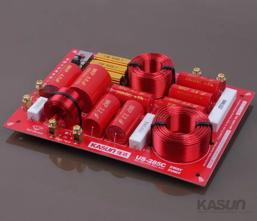 2 шт. Kasun US-285C двухстороннее Высокое качество динамик аудио кроссовер пересекается точка частоты 2850 Гц