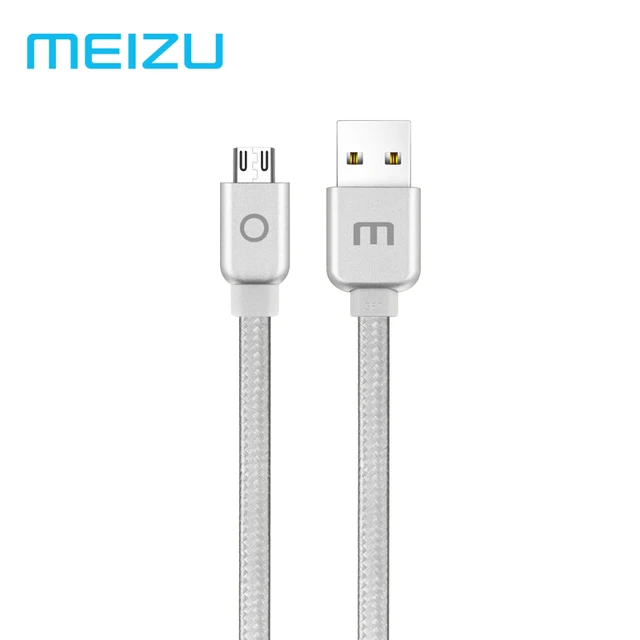 Оригинал Meizu Micro USB кабель из металла 2A быстрой зарядки нейлоновая оплетка 1,2 м для Meizu M6 Примечание samsung Xiaomi Tablet телефонах Android
