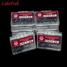 100 шт 1 коробка Стальные рыболовные крючки, карповый крючок рыболовный джиг набор головок Pesca рыболовные высокоэффективные колючие рыболовные крючки