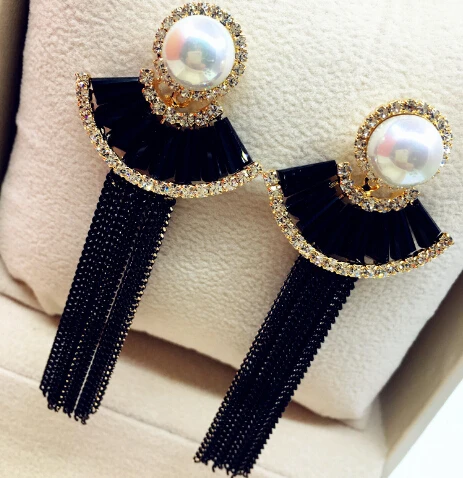 Горячая распродажа! Серьги подвески женские с цирконом и жемчугом|earrings for|dropping