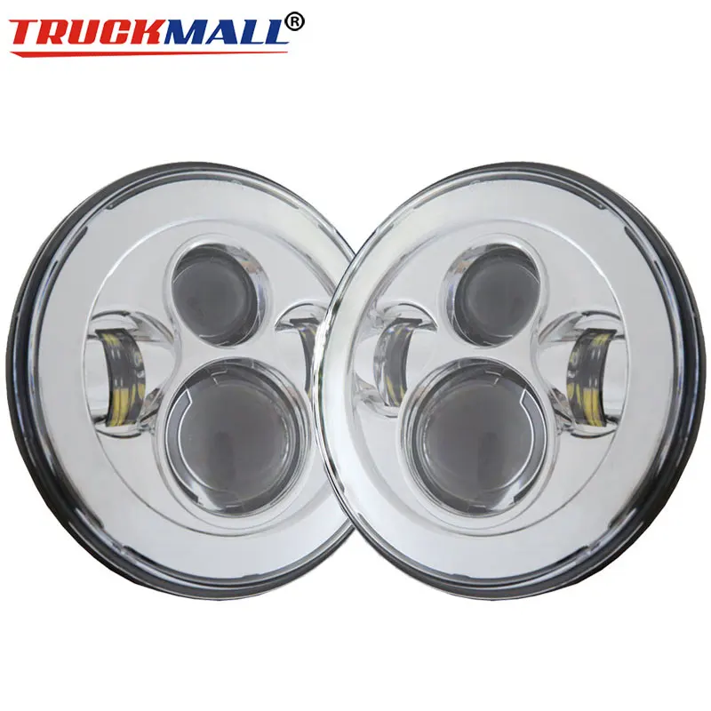  For VAZ 2121 Lada Niva 4x4 7inch LED Headlights with Halo DRL Amber Turn Signal Headlamp for Jeep W - 32961421633