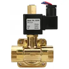Шаровой клапан с приводом G3/" Нормально открытый латунный Электрический электромагнитный клапан для воды воздуха 0-1.6Mpa 232psi электрический клапан