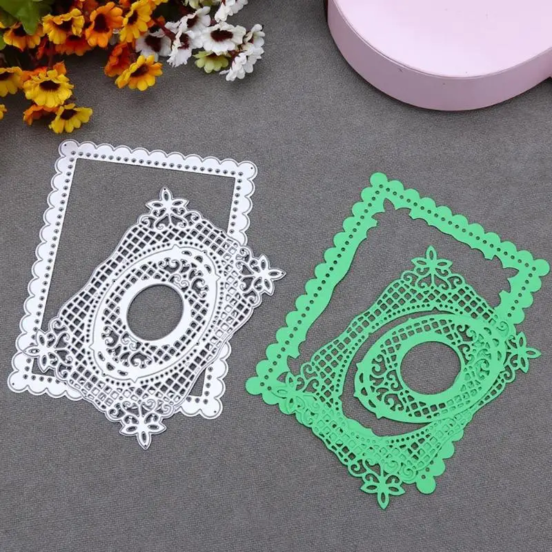 

2pcs Square Wave Border Metal Cutting Dies Rectangular DIY Scrapbooking Embossing Stencils Paper Craft Cards Maker Decor Tool