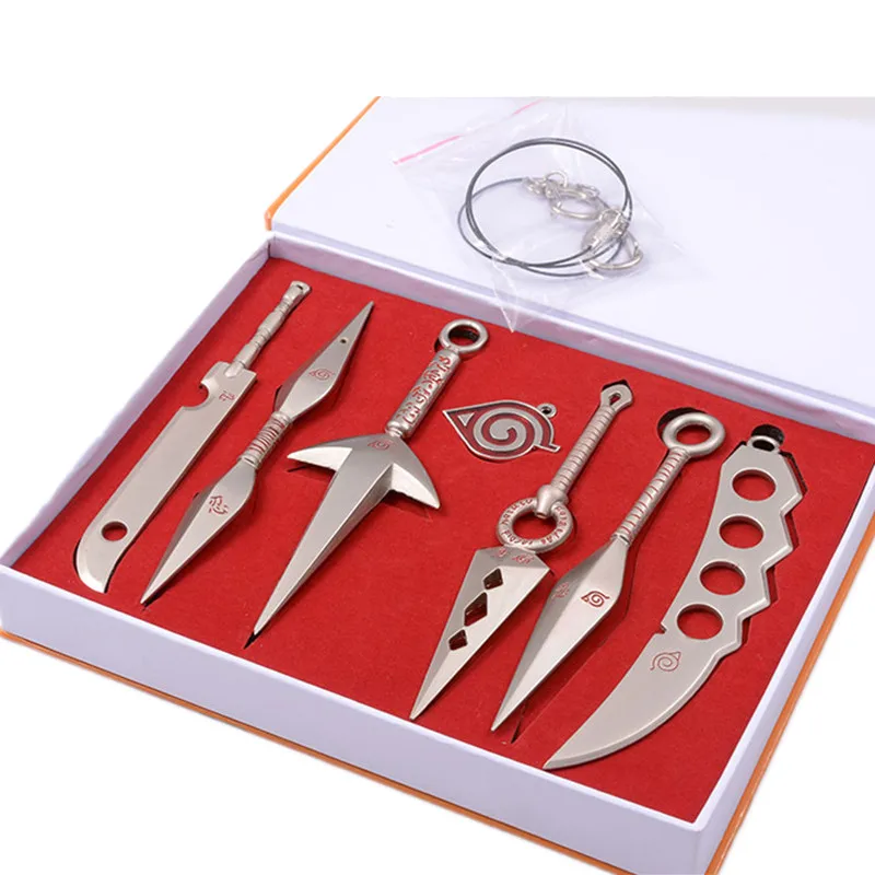Игрушечные мечи из сплава Военный нож Наруто Hatake Kakashi Deidara Kunai Shuriken игрушки