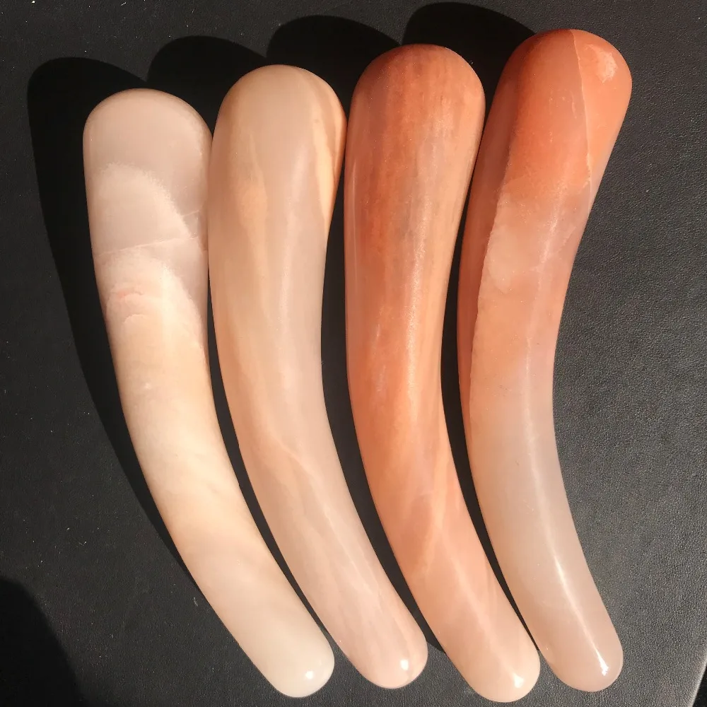 

Cheap!Natural pink aventurine crystal stone carved massager wand crysta craft women massage TY