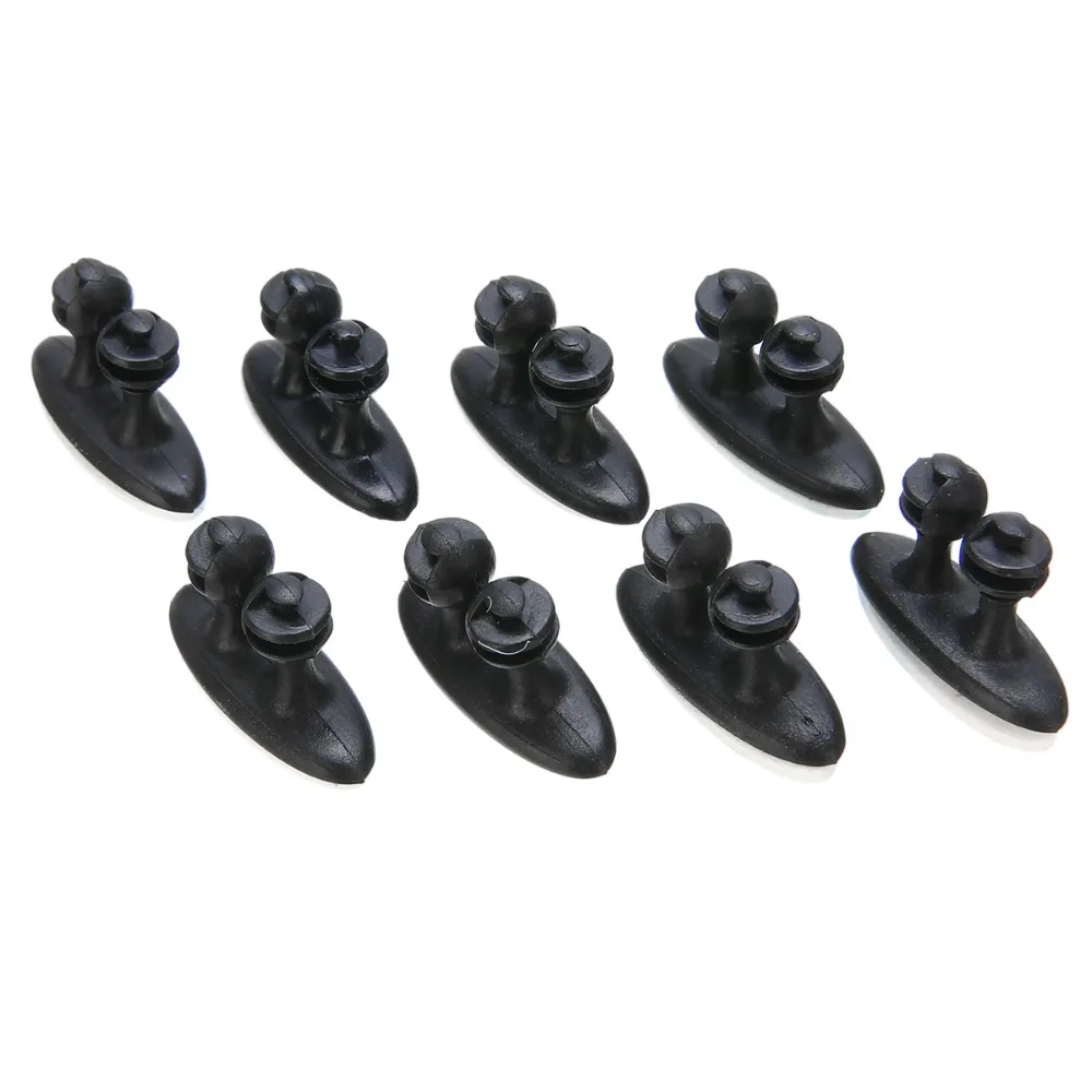 

8PCS Black Multifunctional Adhesive Car Charger Line Clasp Clamp Headphone USB Cable Car Clip For Auto Interior Accessories