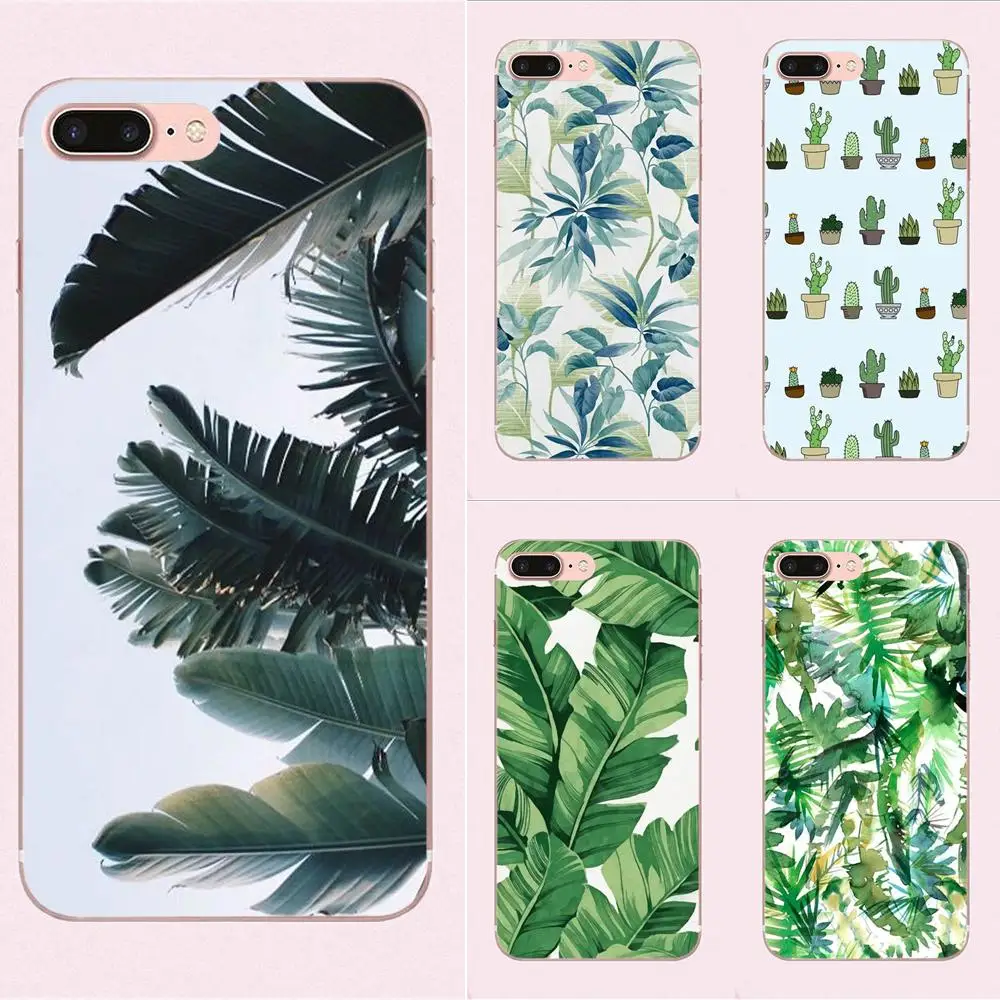

Diy Painted For Galaxy J1 J2 J3 J330 J4 J5 J6 J7 J730 J8 2015 2016 2017 2018 mini Pro Tropical Plants Cactus Banana Leaves