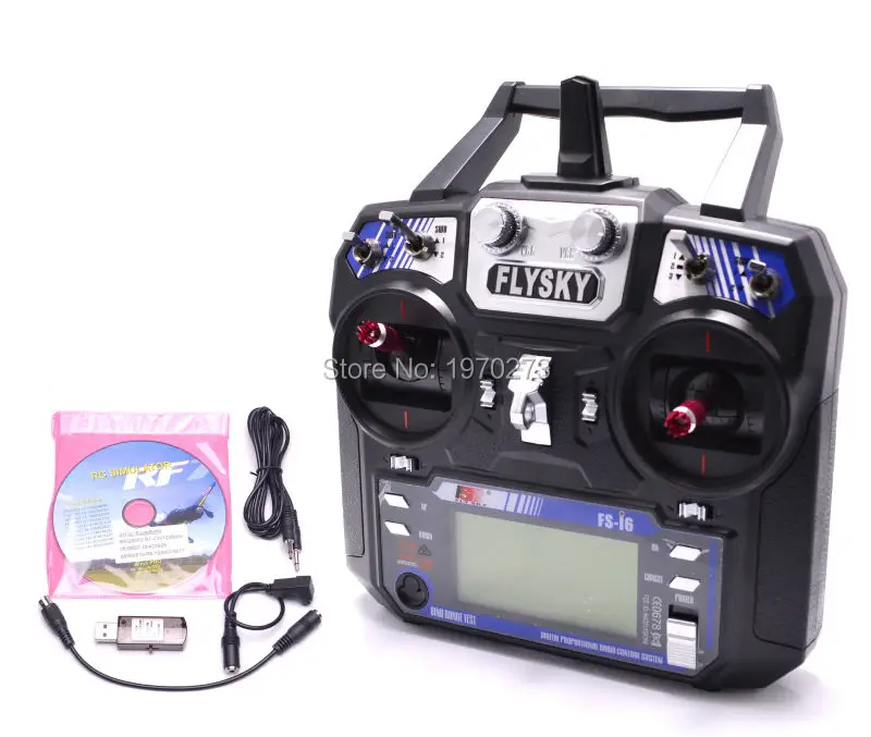 Flysky FS i6 I6 2 4G 6ch RC передатчик w/ iA6 приемник с USB кабелем симулятора полета 22 в 1 для