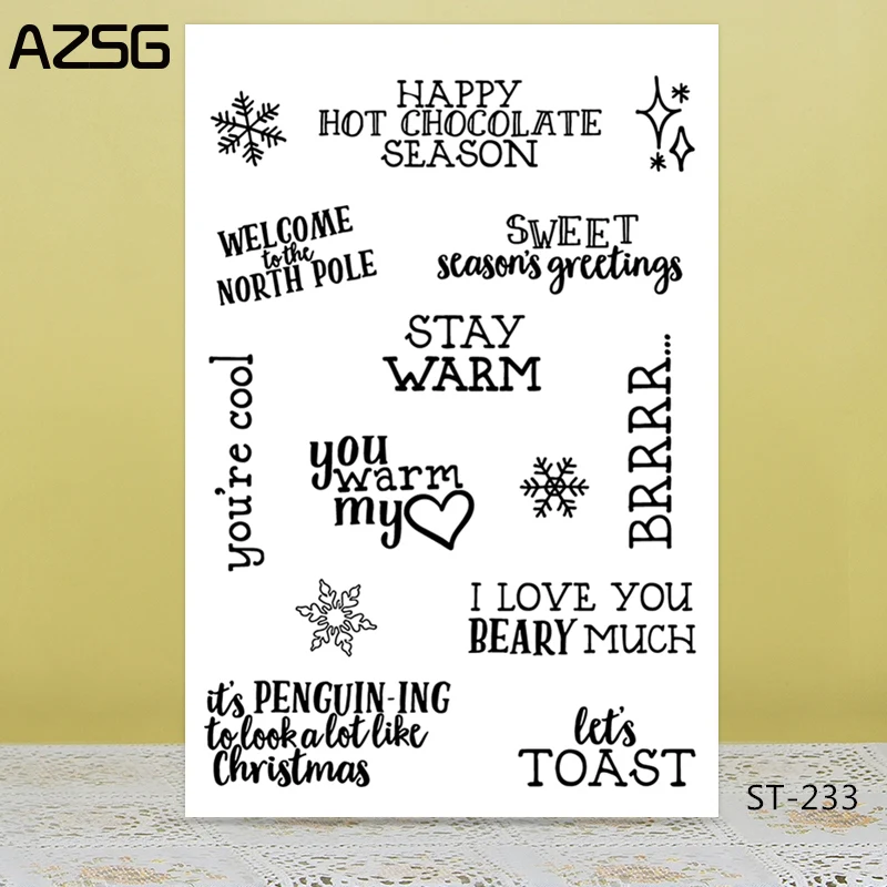 

Holiday Greetings Transparent Silicone Clear Stamps/seal for DIY Scrapbooking/Card Making/Photo Album Decoration Supplies