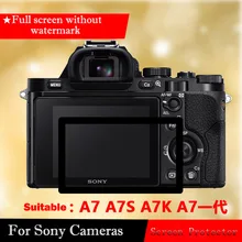 Закаленное Стекло Экран протектор для Sony A7 a7s A7R A7K Камера Плёнки закаленное Плёнки ilce-7 все черные края ООН- водяной знак ЖК-дисплей Экран
