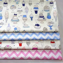 Полметра в виде мороженого; дизайн хлопчатобумажная ткань одежды для маленьких детей, младенцев постельные Швейные суконные B256